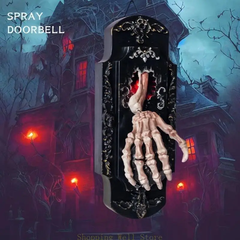 KX4B Motion Activated Halloween Türklingel mit Nebelspray verbessern die Sicherheit und Spaß für Zuhause