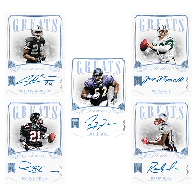 

Домашняя NFL 2019. Panini Flawless Football Charles Woodson Deion Sanders Bay Lewis Joe Namth Коллекция карточек, игрушки в подарок