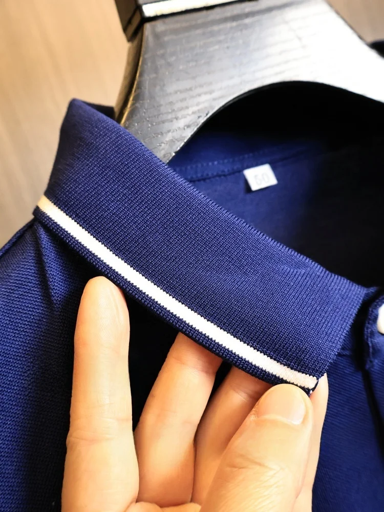 High Value Summer Men's Business Commute Short Sleeve  Shirt Cotton Moisture Wicking Flip Collar Fashionable Urban Style