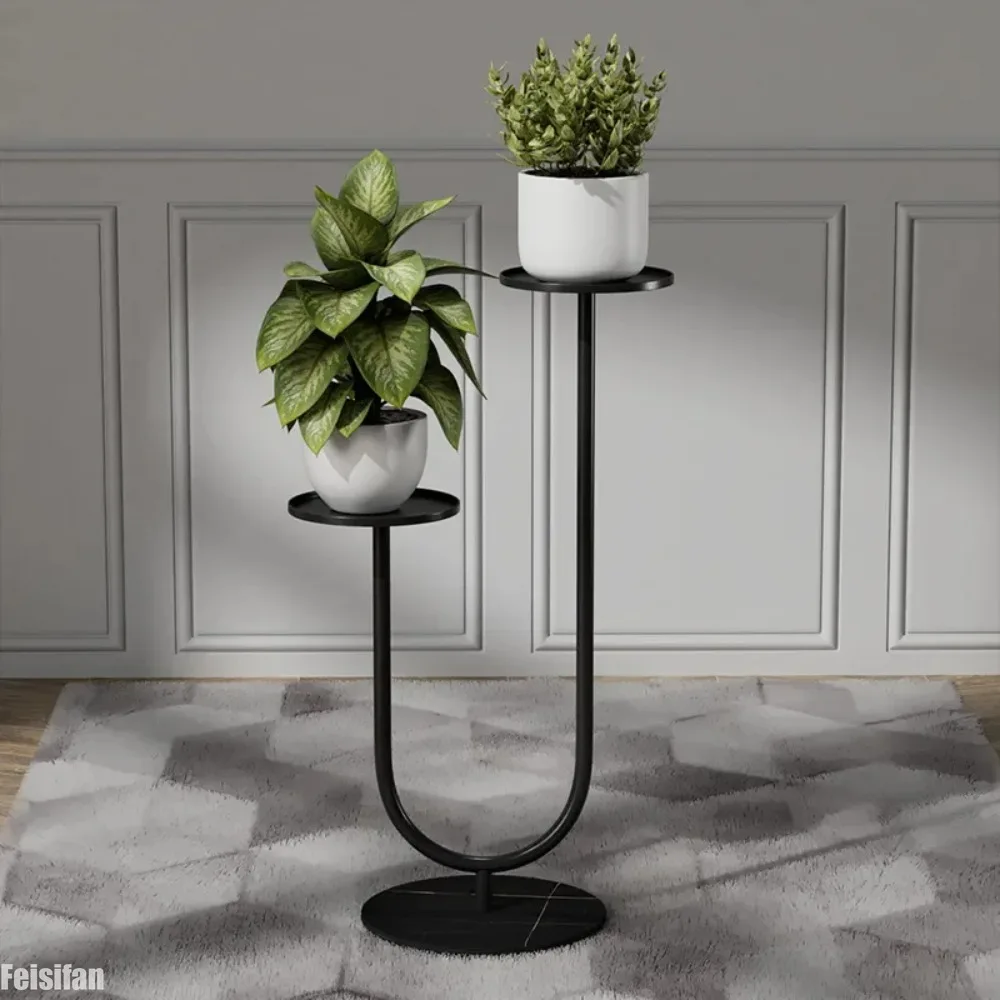 Creative Metal Floor Stand Shelves for Balcony Living Room Flowerpot Vases Holder Plants Display Shelves Furniture Decoratives