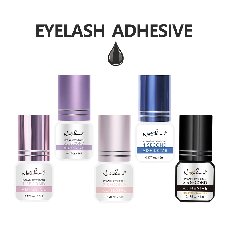 NATUHANA FLoral Scent lashes Glue Tulip Scent klej do rzęs 1s Second Fast Drying Strong False Eyelash Extension Glue — zdjęcie 5