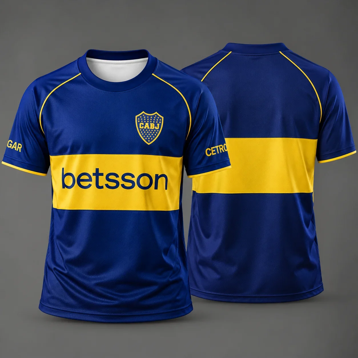 26-27  Boca Juniors Football Jersey for men Men Blue Yellow Striped Soccer Shirt Short Sleeve Fan Sportswear Unseix Top