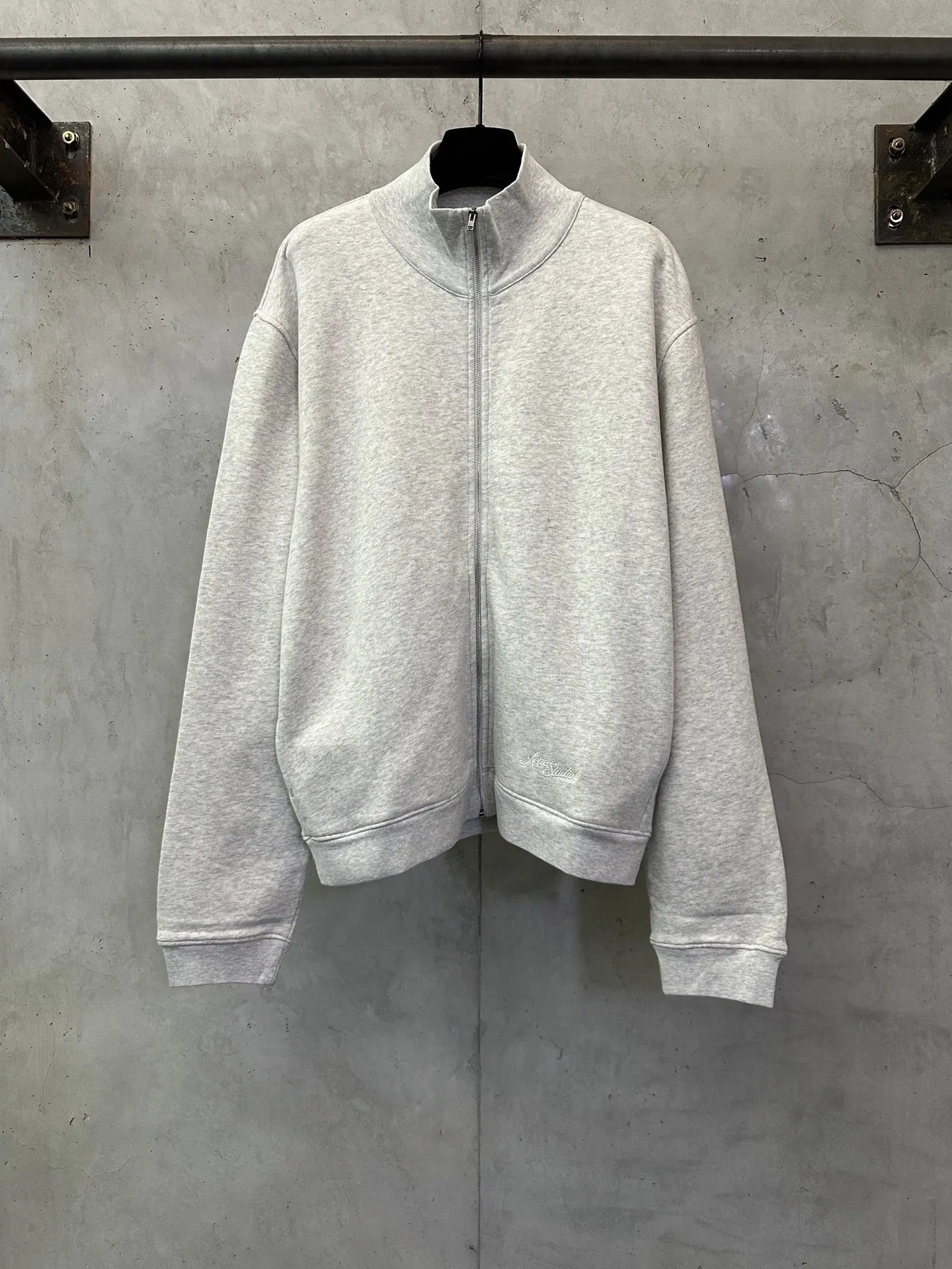 

MM 2025ss New Autumn Winter Embroidered Letter Fce Zipper Jaet ex Loose Fit Casual Cotton Sweatirt Chinese Sle