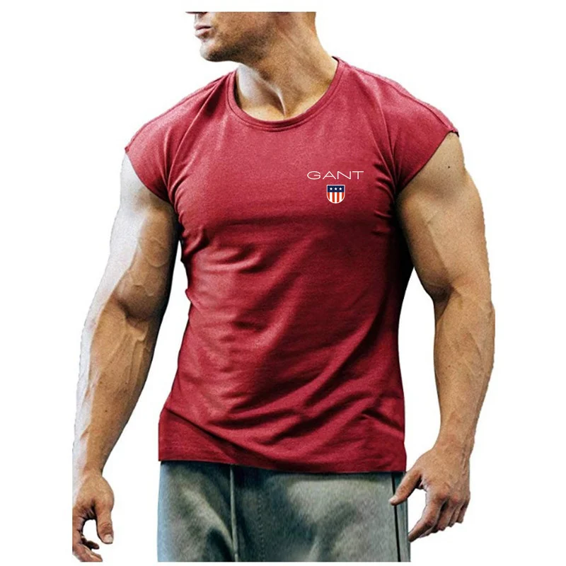 Sports and Fitness Men\'s Short Sleeve Oversize T-shirt Men Bodybuilding Sport Training Exercise T-shirt Man Gym Crossfit Tees