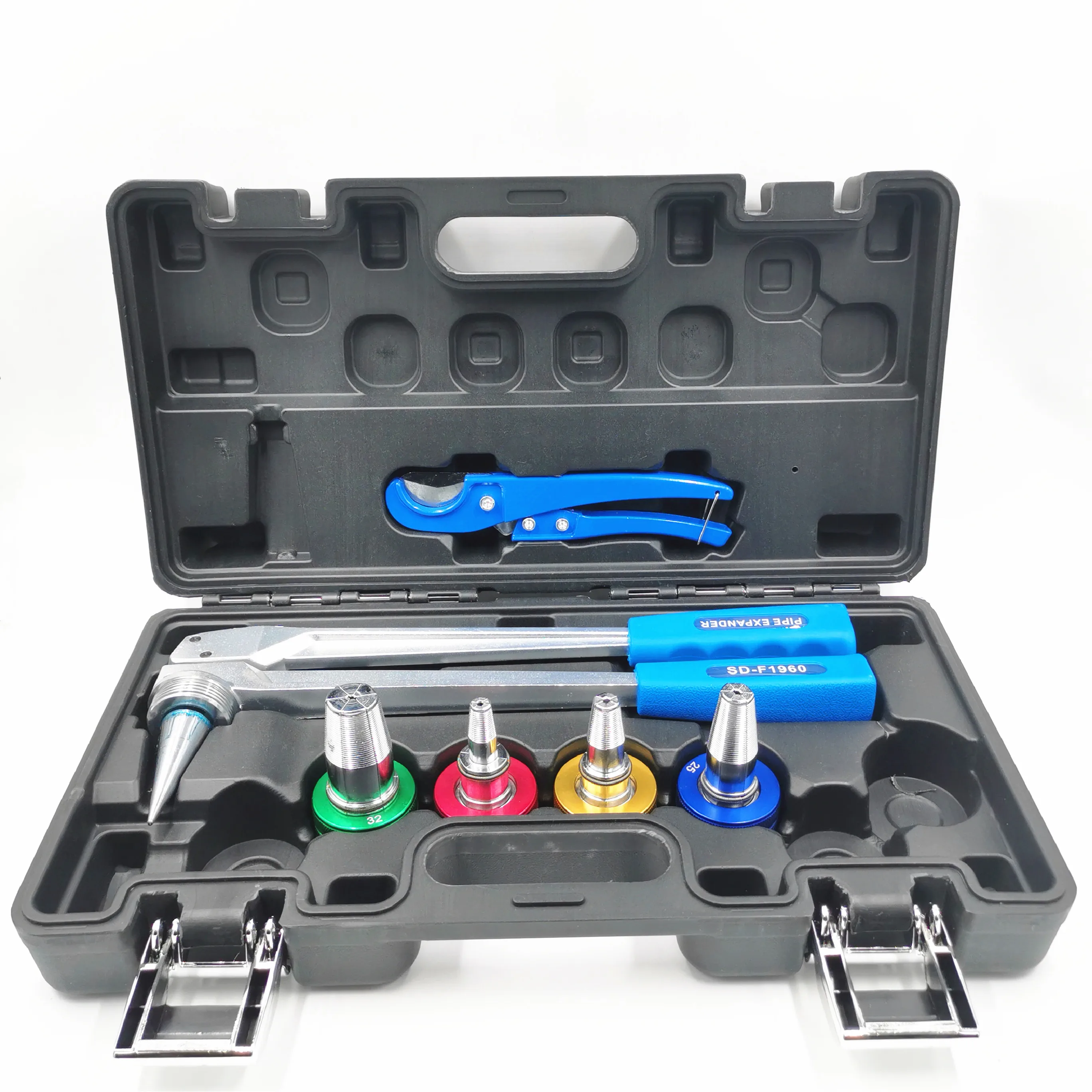 

16,20,25,32mm Expansion Tool Kit For Water And Radiator Connection With Cutter SD-F1960 PEX Pipe Tube Expander