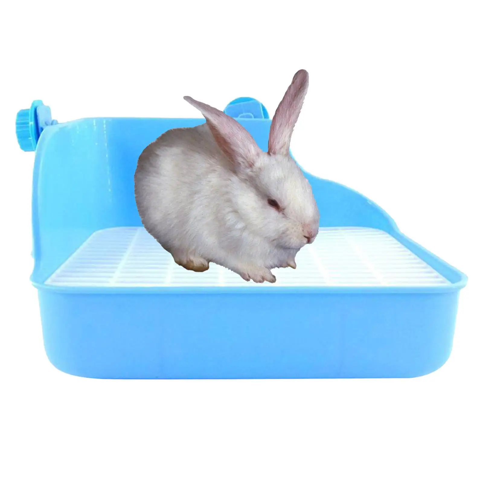 - Potty Cage Rectangular for Small Animals Pet Saucepan , Blue