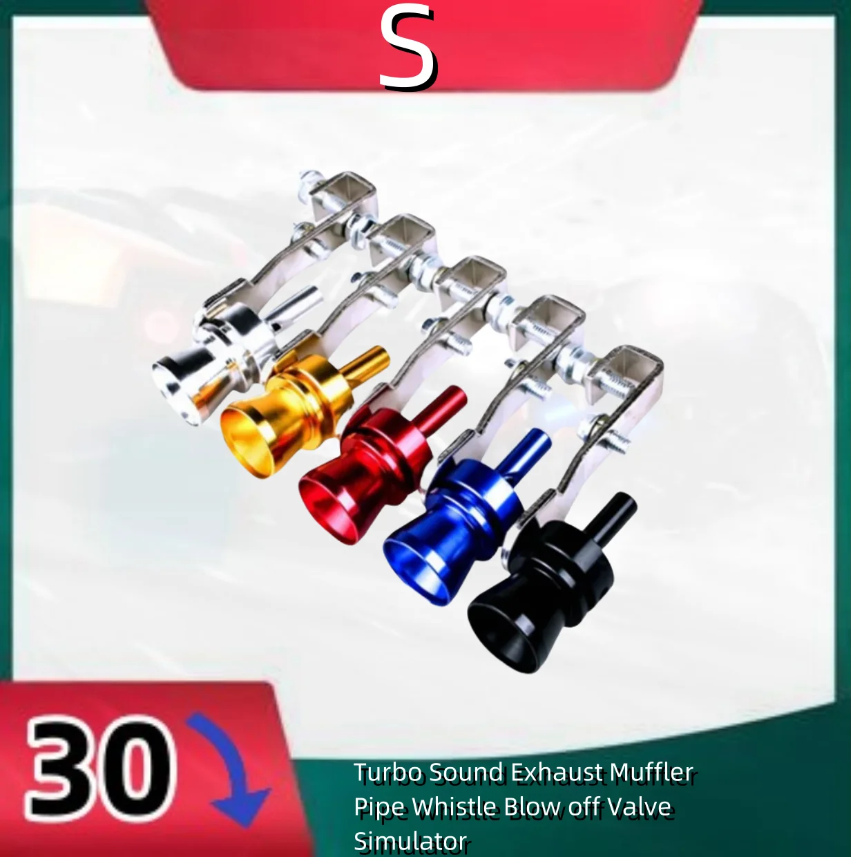 

Aluminum Turbo Sound Exhaust Muffler Pipe Whistle Blow off Valve Simulator S
