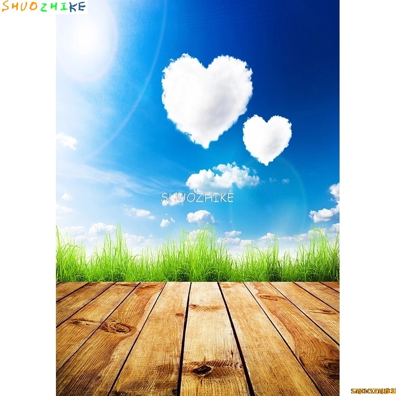 SHUOZHIKE весенний цветок лес деревянный пол фоны небо море детский портрет фото фоны реквизит для студии ZLSY-84