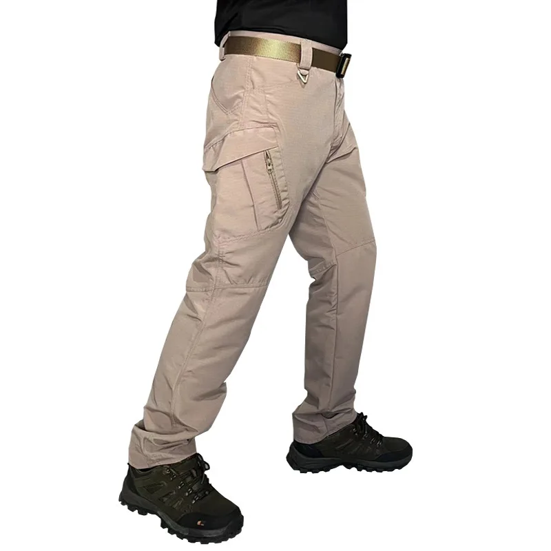 سراويل تكتيكية IX7 للرجال، سراويل عمل مموهة للربيع والصيف، سراويل عسكرية متينة متعددة الجيوب للاستخدام الخارجي