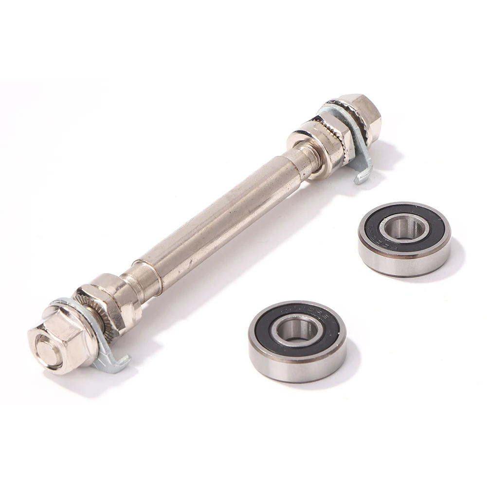 Bike Front Rear Wheel Hub Axle with 2 Bearings Bicycle Spindle Shift Shaft Lever