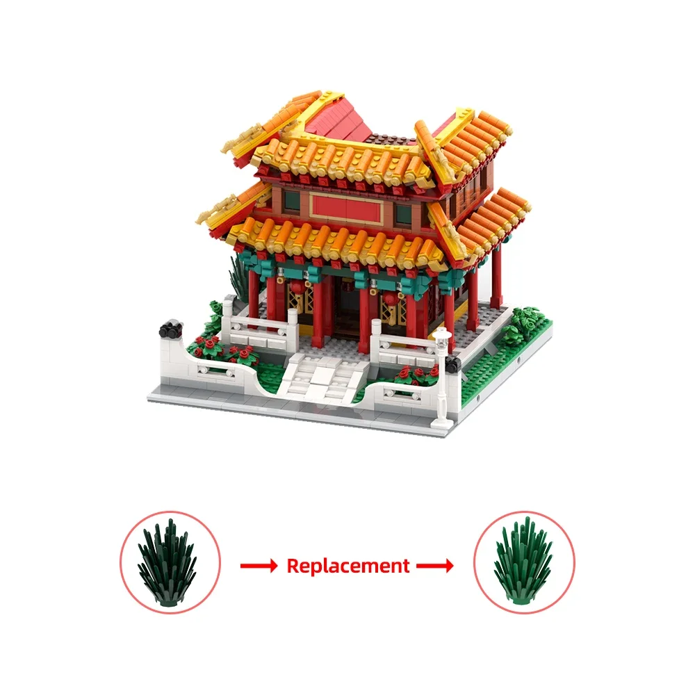 Gobricks MOC Stadt Chinesische Berühmte Architektur Chinesische Tempel Modell Bausteine set Vintage Tempel Turm DIY Ziegel Kinder Spielzeug