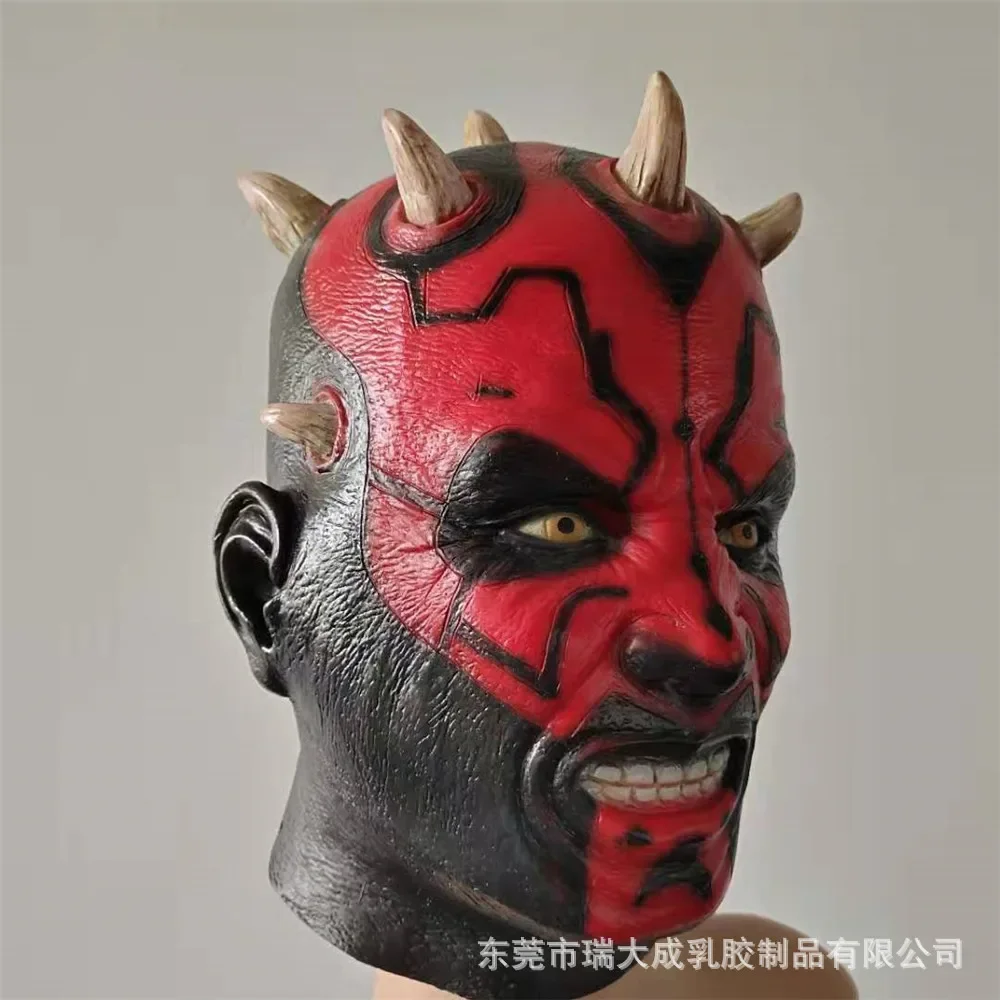 Cosplay Darth Maul Mask for Men Adult Full Head Latex Masks Helmet Halloween Party Masquerade Prop Accessories