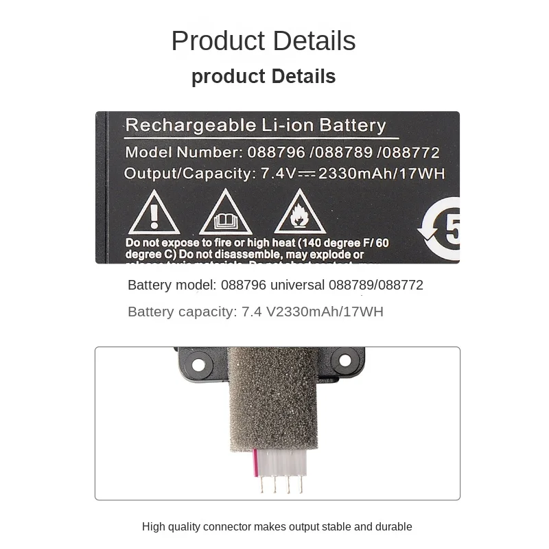 7.4V 2330mAh Battery for Bose SoundLink Mini 2, Mini II Speaker for 088789 088772 088796 (no board, need welding required)