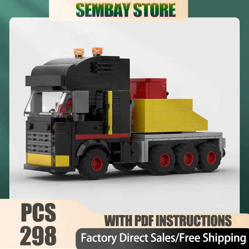 ตัวต่อรถเมืองแบบโมดูลาร์ ชุดยานพาหนะพิเศษ - รถบรรทุกพร้อมเครื่องกว้าน ของเล่นตัวต่อเทคโนโลยี ของขวัญคริสต์มาส DIY ของเล่นก่อสร้าง