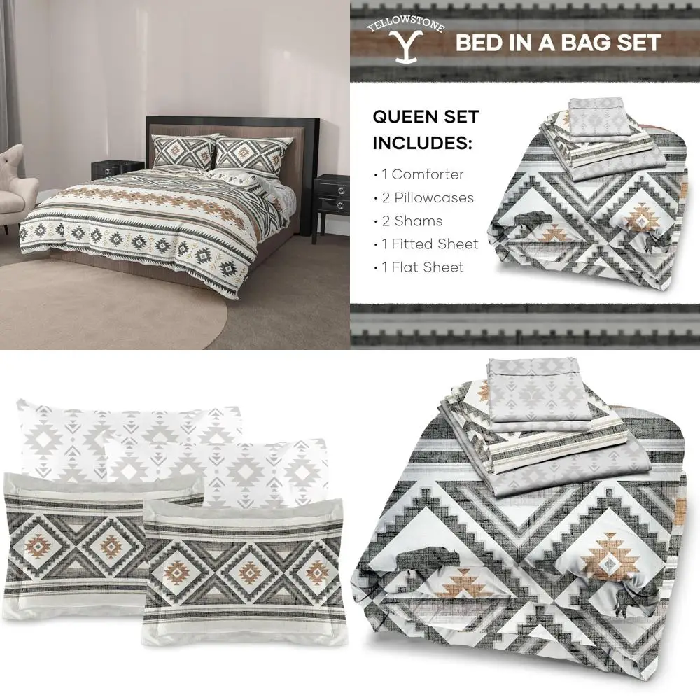 

Комплект постельного белья Langford Paramount Yellowstone размера Queen, 7 предметов