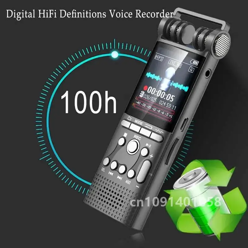 

Professional Voice Activated Digital Audio Recorder 8GB/16GB/32GB Usb Non-stop 100hr Recording Pcm 1536kbps External Microphone