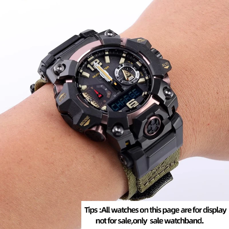 GWG-B1000 حزام ساعة نايلون ل كاسيو G-Shock GWG-B1000 الجيل الثالث Mudmaster تعديل حزام الرجال مريح للتنفس