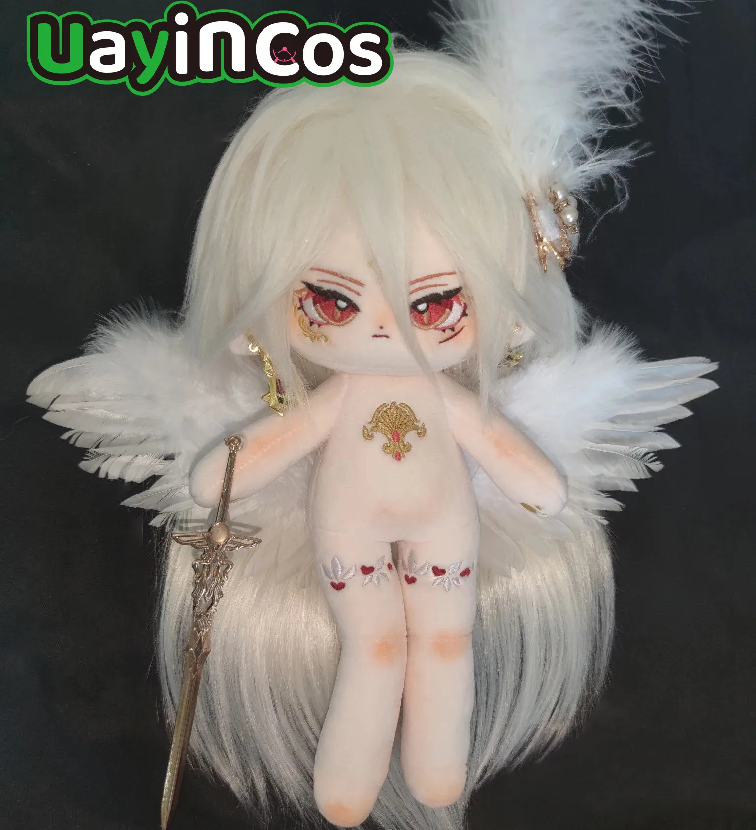 

No Attributes Tian Yu Angel Monster Stuffed 30cm Plushie Plush Pillows Cotton Doll Body Aventurine Anime Figure Toy For Kids Gi