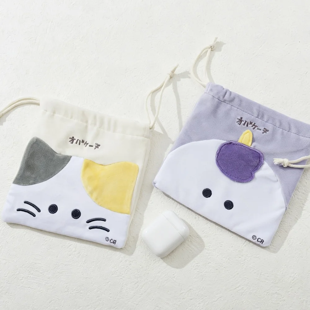 Drawstring Stationery Storage Bags Patch Embroidery Plush Bundle Pocket Stationery Classification Storage Bag School Supplies