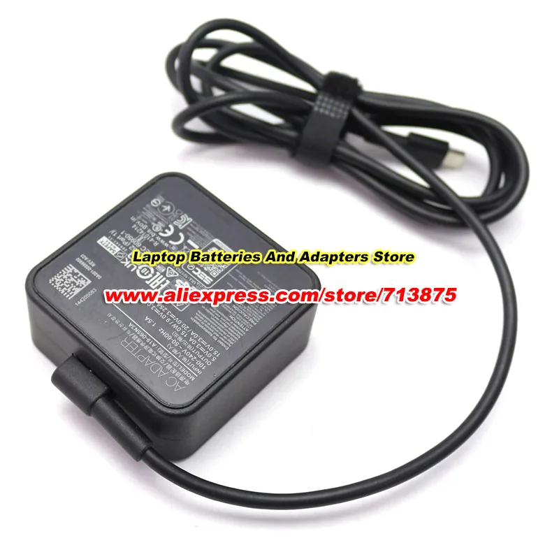 Imagem -03 - Adaptador ac para Asus Fonte de Alimentação com Ponta tipo c B9440u Zenbook Genuíno A19065n3a Ad10380 0a001-00896900 65w 20v 3.25a