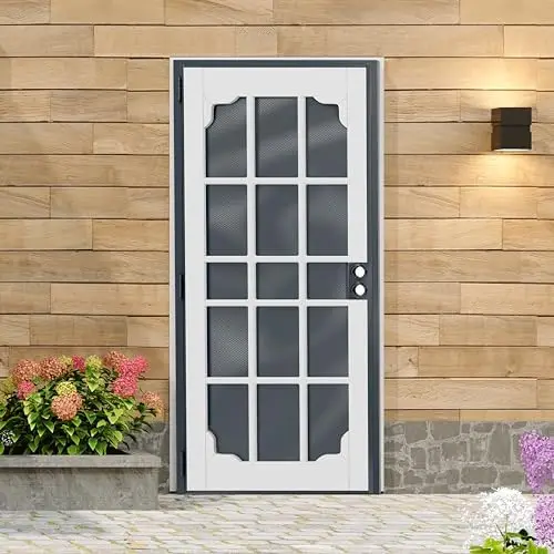 

Стальная защитная дверь 32"x80" с E-покрытием, бронзовый цвет, для наружного использования