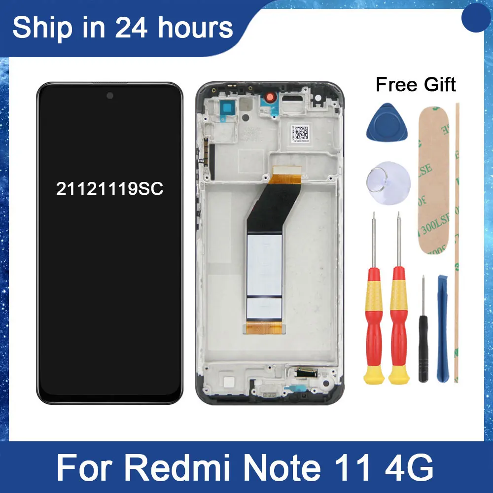 

AiNiCole 6.5'' For Xiaomi Redmi Note 11 4G LCD Display Touch Screen Digitizer Assembly redmi note 11 4g LCD Screen Replacement