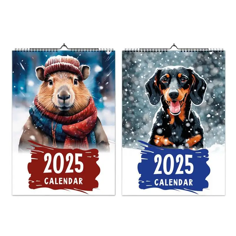 Dog Monthly Calendar 12 Monthly Planner Organizer 2025 Animal Wall Calendar 12 Monthly Funny Cute Puppies Planner Organizer