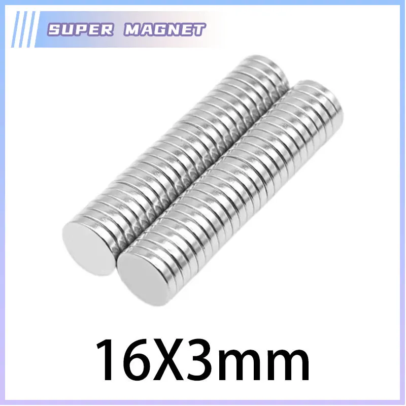 5/10/20/50/100Pcs 16x3mm Strong Round Disc Rare Earth Neodymium Magnets 16mm X 3mm 16*3mm  Magnetic Sheet Disc