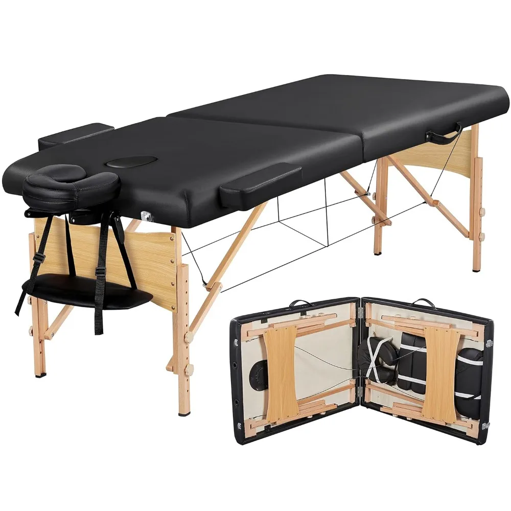 

Massage Table Portable Lash Beds Spa Bed Massage Couch Foldable Spa Tables Adjustable 2 Fold with Non-Woven Bag, Customized