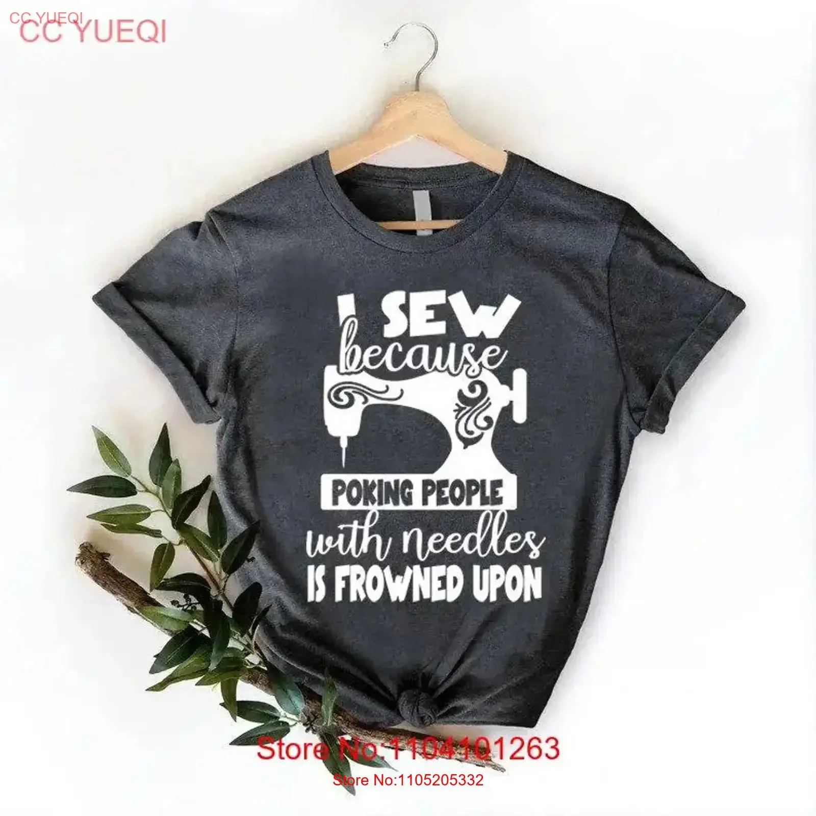 Funny Sewing T Shirt I Sew Because Poking People With Needles Is Frowned Upon Sewciopath For Women Lover Seamstress vintage