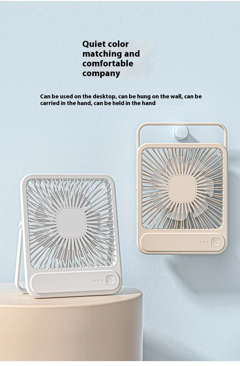 F-051-Portable Mini Fan: 3 - Speed Adjustment, Wedge - shaped Blades, Travel - Ready