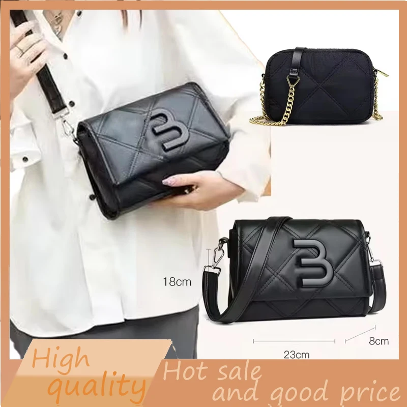 2025 Spain Original Logo Light Luxury Soft Padded Nylon Crossbody Bag Minimalist Women's Bag Letter Style Shoulder Bag