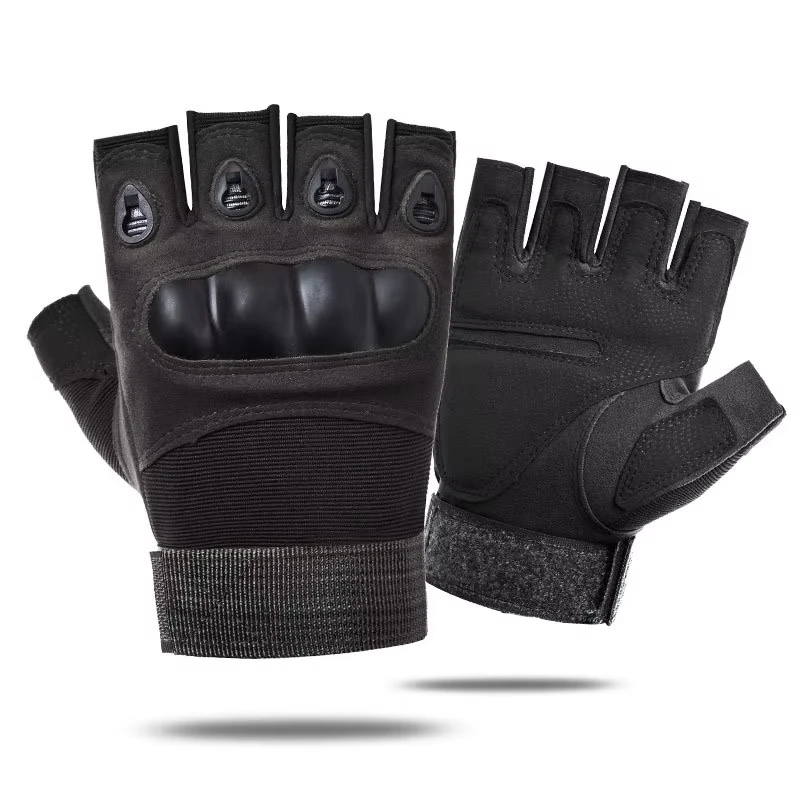 1/2Pairs Tactical Fingerless Gloves for Men - Ideal for Outdoor Sports, Shooting, Hunting, Airsoft, and Cycling