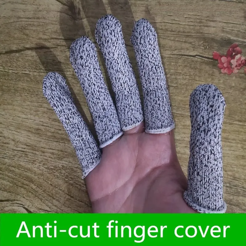 5pcs!  Anti-cut Finger Cots Level 5 Safety Cut Resistant Safety Gloves for Kitchen, Work, Sculpture Picker Fingertips Protector