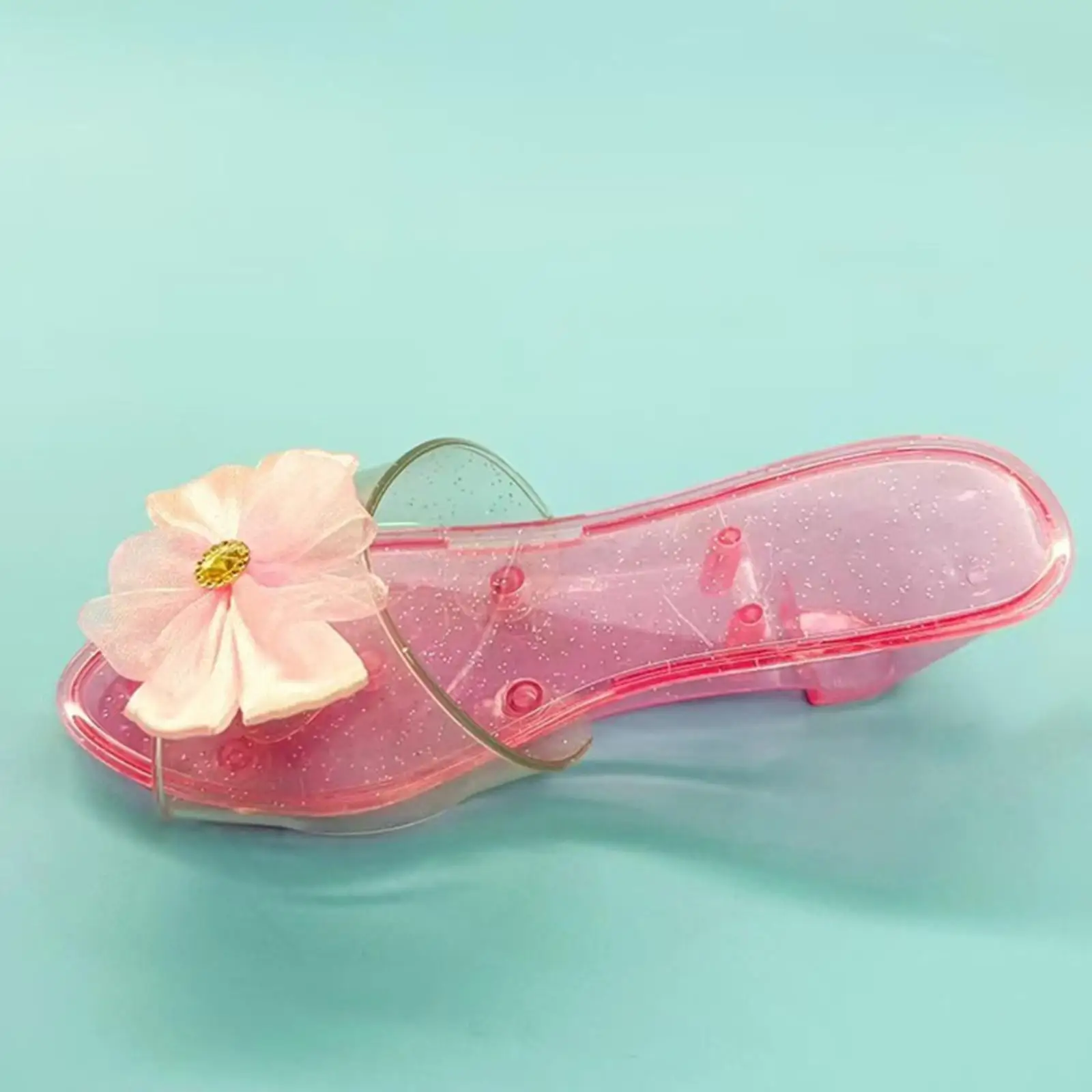 Children’s Jelly Sandals Girls Princess Heels Costume Shoes for Birthday Dance Pretend Play