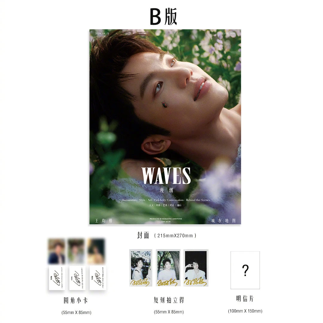 Drama Meet you at the blossom Yunkai Wang WAVES magazine + cards set pre sale Hua kai you shi tui mi wu sheng