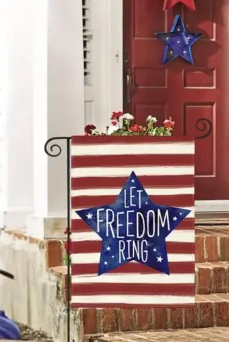 Stars And Stripes Let Freedom Ring Double Sided ~ Garden Flag ~ 12