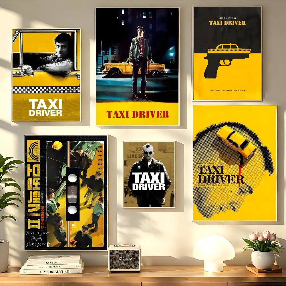 Classic Movies T-Taxi D-Driver Poster Decorative Wall Sticker Mural Photo Print for Bedroom Living Room Hallway Home Decor Gift