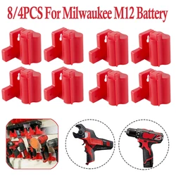 8/4 Packs Tools Power Battery Mounts Storage for Milwaukee M12 12V Holder Drill Tools Holder Wall Mount Storage Bracket Base