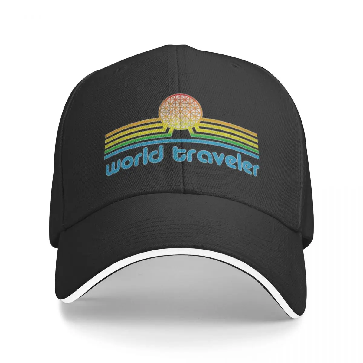 

World Traveler - Epcot Inspired Retro Spaceship Earth World Showcase A Baseball Caps Hat