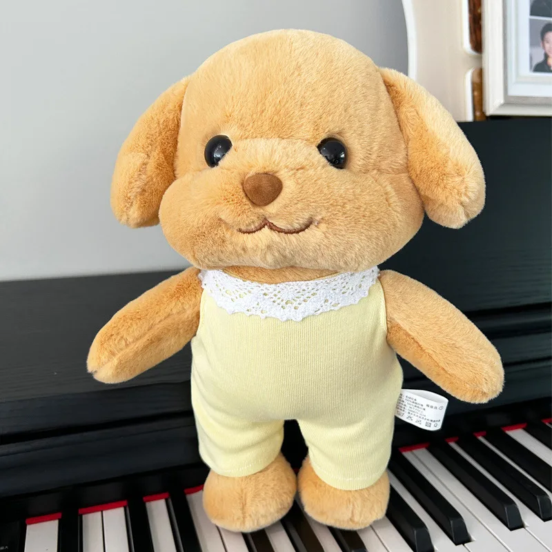 30cm With Cloth Label Kawaii Sylvanian Poodle Yellow Puppy Super Cute Plush Filling Toy Gifts For Children