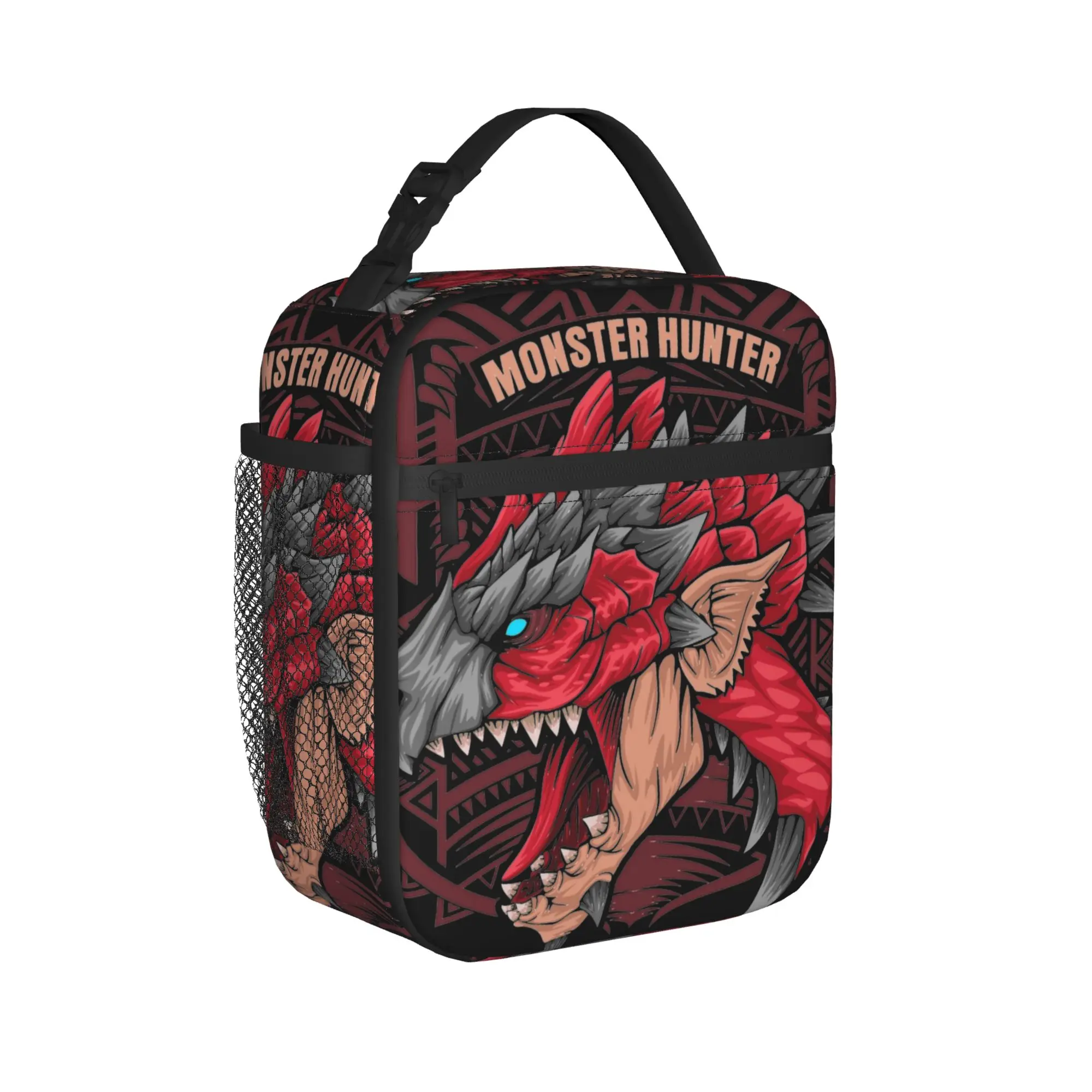 Rathalos MHW Monster Hunter Game Insulated Lunch Bags   Meal Container Thermal Bag Tote Lunch Box School  Food Storage Bags