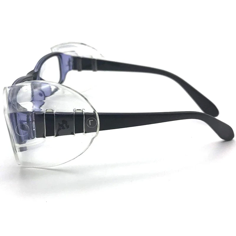 RISE-8 Pairs Safety Eye Glasses Side, Slip On Clear Side Shield For Safety Glasses- Fits Most Eyeglasses(M-L)