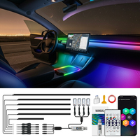 Wireless APP Control RGB Car Interior Lights, Multicolor EL Wire Ambient Lighting Kit, Waterproof for Cars, TruWaterproof Car Ac