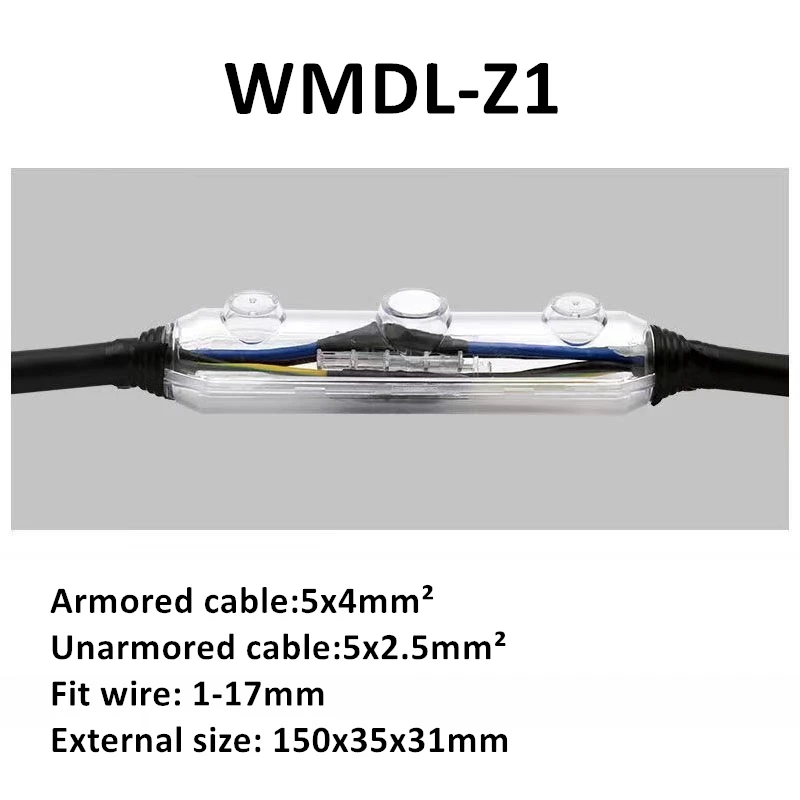 Outdoor onderwaterpompkabelconnector IP68 waterdichte drieweg lijminjectie beschermingsdoos aansluitdoos voor elektrische bedrading