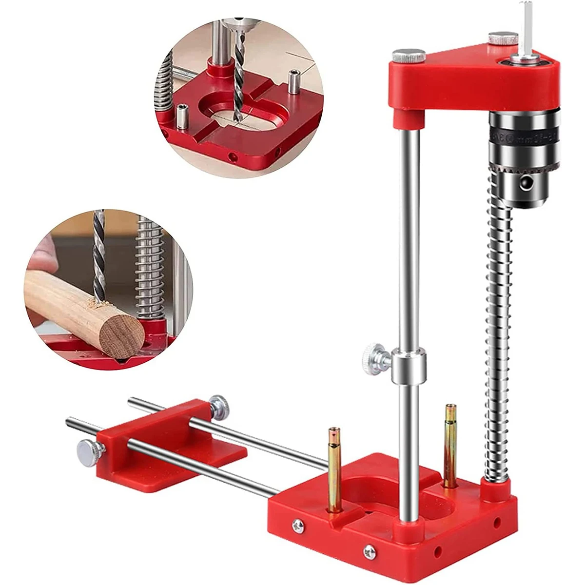 1PCS Woodworking Drill Locator With Scale Precise Positioner Drill Punch Locator Holder Guide DIY Home Tool