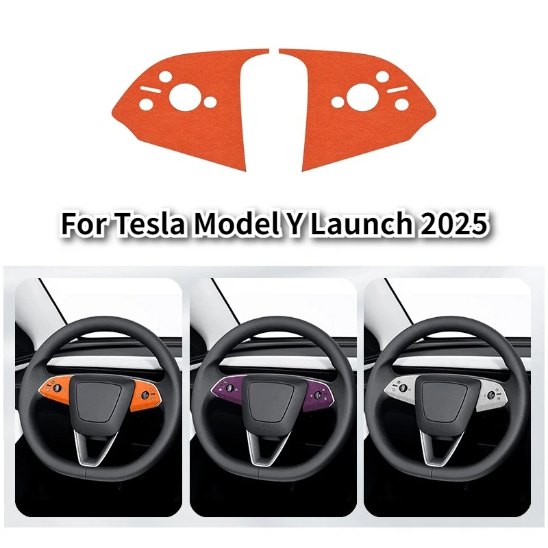 

Кнопки на руль, ультратонкая наклейка для Tesla Model Y Juniper 2021, замшевая наклейка из алькантары, аксессуары для салона автомобиля