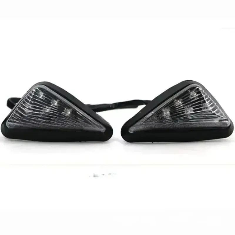 2pcs for Daytime Running Turn Lampmotorcycle Smoke Triangular Built-in Mounting LED Turn Signal Indicator Lights New