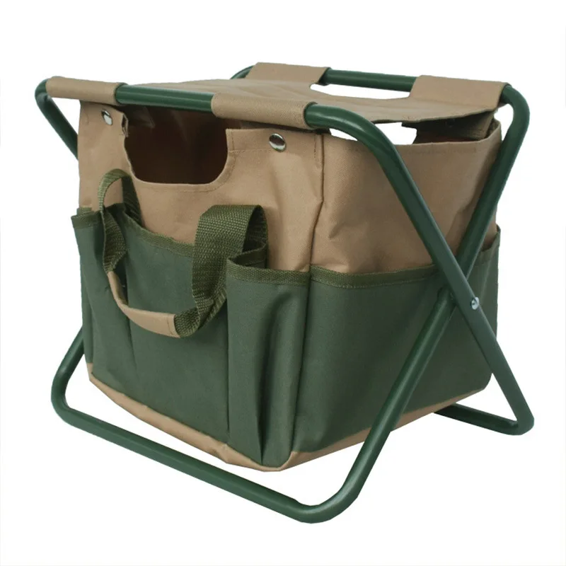 屋外多機能ポータブルマザールキャンプ折りたたみスツール収納袋付き釣りスツールガーデニングツール収納袋スツール