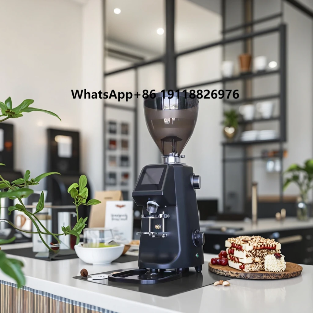 

ZILONG Commercial Electric Automatic Coffee Grinder Professional Flat Beans Nuts Grinder Touch Screen Stainless Steel for Hotels
